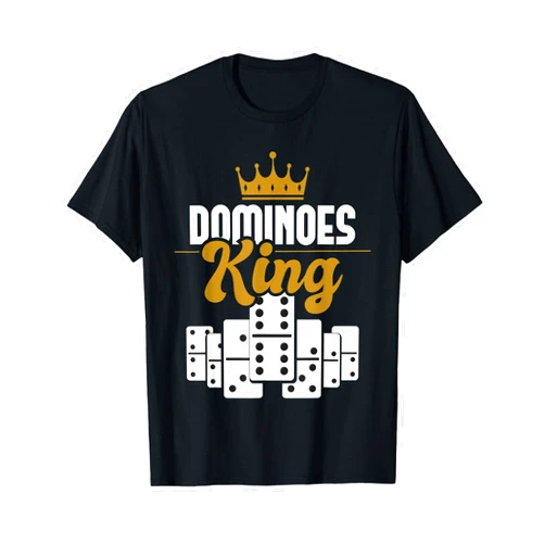 Dominoes Player Shirts Dominoes King - Domino Player Dominoes Lover Tile Game T-Shirt