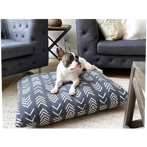 Sammy's Sew Shop Black Modern Mud Cloth Dog Bed (Medium)