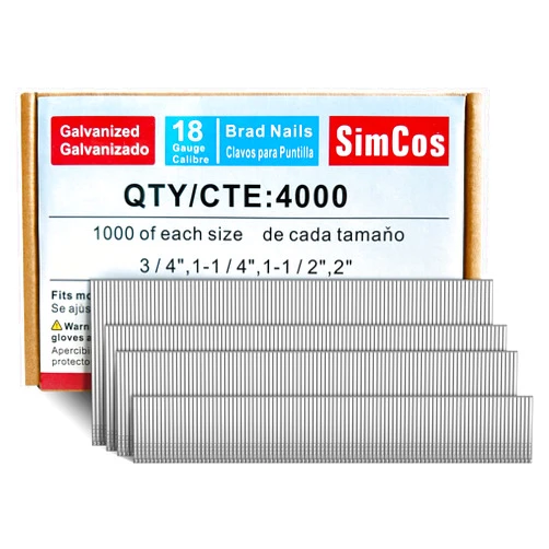 SimCos 18 Gauge Brad Nails 4 Sizes (2