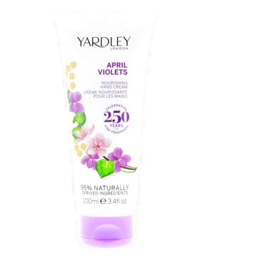 Yardley Of London April Violets Nourishing Hand & Nail Cream 3.4 Oz / 100 Ml for Women