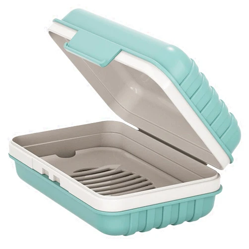 Doter Leakproof Travel Soap Dish with Lid - Draining Soap Bar Holder - Travel Soap Container - Portable Soap Case for Traveling, Camping, Outdoor, Gym, Bathroom,Travel Essentials