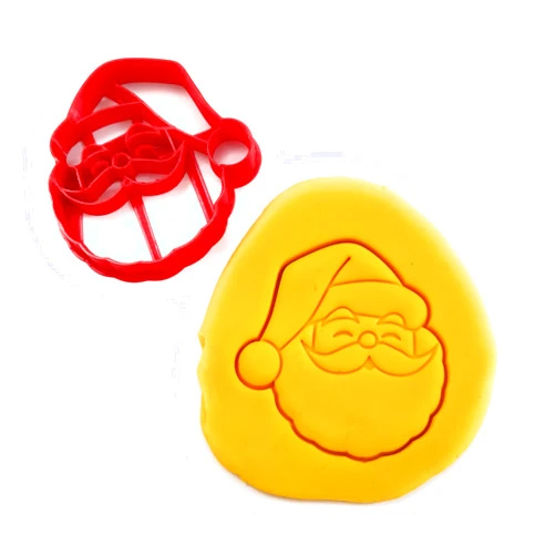 Generico T3D Cookie Cutters Santa Claus Cutter, Suitable for Cakes Biscuit and Fondant Mold Homemade Treats, Christmas Santa, 3.38inch x 3.44inch 0.55inch