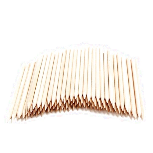 Onwon 100 Pieces Orange Wood Sticks - Double Sided Nail Art Multi-Functional Cuticle Pusher Remover, Clean Nail Polish - 110mm Pointed End & Flat End Manicure Pedicure Tool