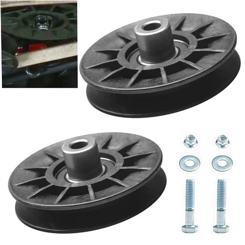 Fennoral 2Pack 532194326 194326 V-Groove Idler Pulley Compatible with Craftsman Husqvarna AYP YT3000 YET4000 4500 GT6000 YTH21K46 Lawn Mower, including 2 screws