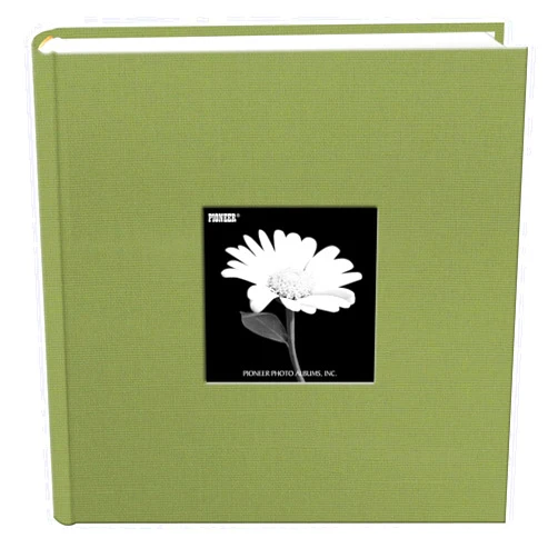 Pioneer Photo Albums Fabric Frame Cover Photo Album 200 Pockets Hold 4x6 Photos, Sage Green