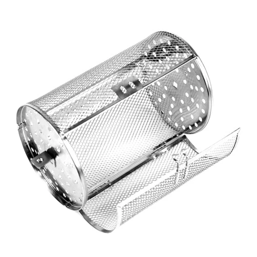 Dycica Stainless Steel Rotisserie Grill, 360 Degree Rotatable Heating Oven Cages Oven Racks Oven Basket, Oven Roaster Drum for Peanut Dried Nut Coffee Beans BBQ