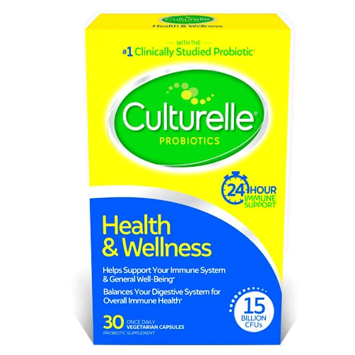 Culturelle Health & Wellness Daily Probiotic Supplement For Men & Women, Helps Support Your Immune System, Occasional Diarrhea, Gas & Bloating, 15 Billion CFUs, Non-GMO, 30 Count
