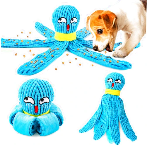 TOTARK Snuffle Octopus Dog Toys for Large Dogs, Snuffle Toys Treat Puzzle Games for Dogs Mental Stimulation Enrichment Toys, Squeaky Interactive Crinkle Dog Toys for Boredom Foraging Training