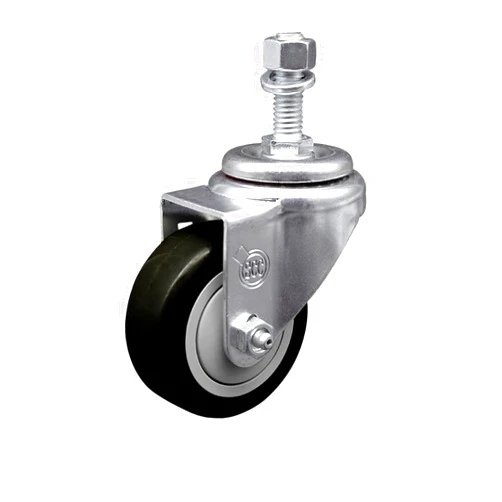 Service Caster Polyurethane Swivel Threaded Stem Caster w/3.5