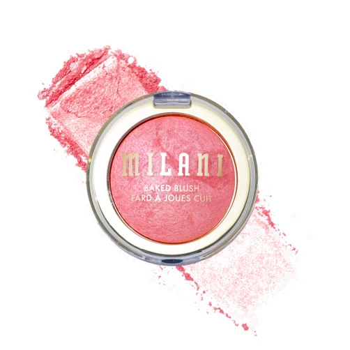 Milani Baked Blush, Updated Powder Blush for Cheeks, Cruelty Free Makeup - Shape, Contour & Highlight Face for a Shimmery or Matte Finish - Dolce Pink