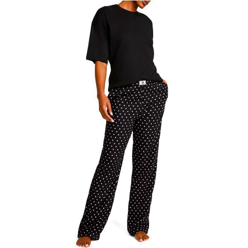 Victoria's Secret Tee Pajama Set, Short Sleeve Cotton T Shirt and Flannel Pants, Sleepwear for Women (XS-XXL)