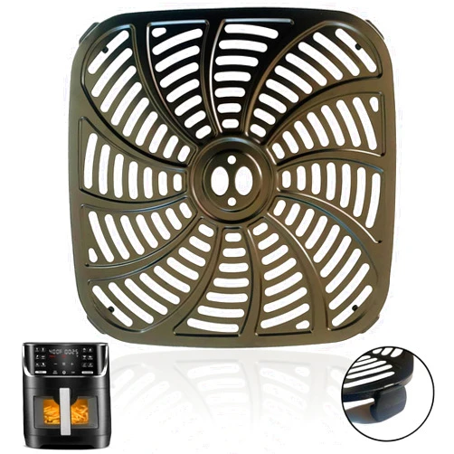 GSZN 8QT Air Fryer Grill Plate for Gourmia GAF824 Air Fryers, Upgraded Air Fryer Grill Pan Insert Rack Crisper Tray Plate Grate Grid Shelf for 8QT Gourmia Air Fryers, Nonstick, Dishwasher Safe