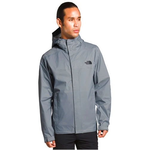 THE NORTH FACE Men’s Venture 2 Waterproof Hooded Rain Jacket (Standard and Big & Tall Size), Mid Grey/Mid Grey/TNF Black, Small