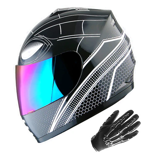 WOW Youth Motorcycle Full Face Helmet Street Bike BMX MX Kids