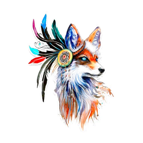 QooSNJJ 3Pcs Car Bumper Sticker 11.8CM16CM Fox Animal Car Trunk Decoration Pattern Car Sticker Car Door Vinyl Decal