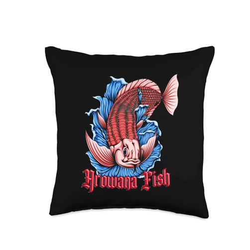 Carnivorous Freshwater Fish Or Symbol Of Luck I Have Arowana Fish Large Pet Fish Arowana Throw Pillow