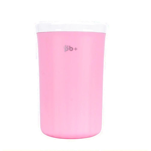 MingleSpark Washer Detachable Pet Feet Cleaner, Rotating Dog Cleaning Cup with Dual Brush, 360 Degree Silicone Foot Wash Tool for Dogs Under 23.5cm Circumference (Pink)