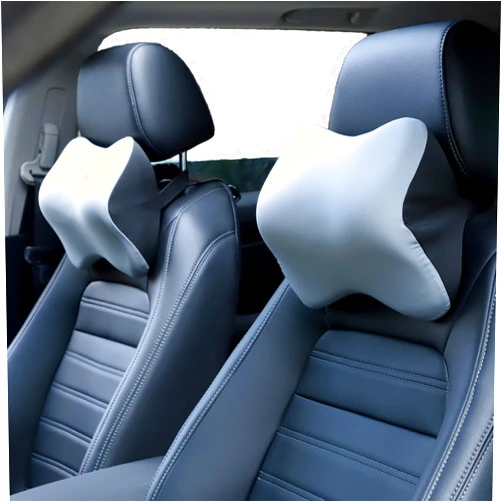 XinWu Car Memory Headrests, Ergonomic Neck and Seat Headrests Designed to Alleviate Driving Fatigue and Provide a Comfortable Driving Experience(White)