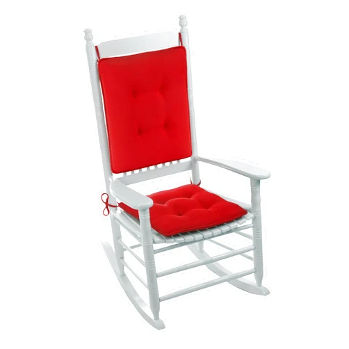 Klear Vu Porch Rocking Chair Cushion Set, Assembled in The USA, Stylish Seat and Back Pads with Fabric Ties, 20