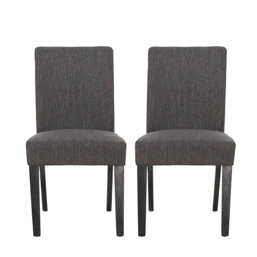 Christopher Knight Home Kuna Contemporary Upholstered Dining Chair (Set of 2), Charcoal, Gray