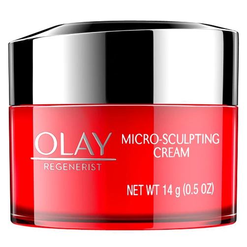 Olay Face Moisturizer, Regenerist Micro-Sculpting Cream for Women, Trial Size - Instant Hydration, Anti-Aging, Anti-Wrinkle, Firming Skin Care - Hyaluronic Acid, Niacinamide, Amino Peptides, 0.5 Oz