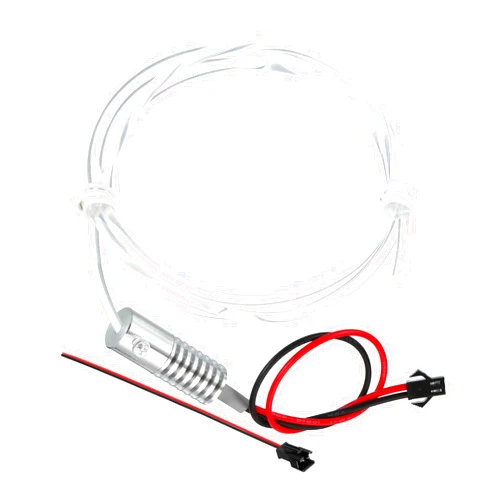 PATIKIL 3mm 1m PMMA Side Glow Fiber Optic Cable Kit, with LED Aluminum Illuminator 12V 1.5W Guide Light Source Decoration for Home DIY Lighting, Ice Blue