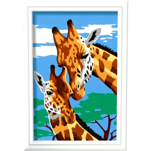 Ravensburger Cute Giraffes Paint by Numbers Kit for Kids - 23615 - Painting Arts and Crafts for Ages 7 and Up
