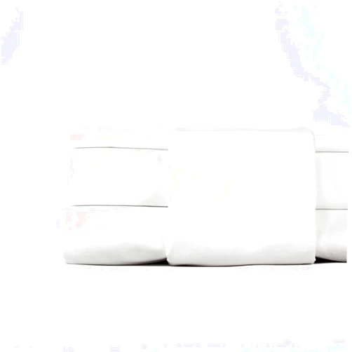 THOMAS LEE Queen Size Percale Cotton Sheet Set | White | 500 Thread-Count | US-Grown Supima Cotton Sheets