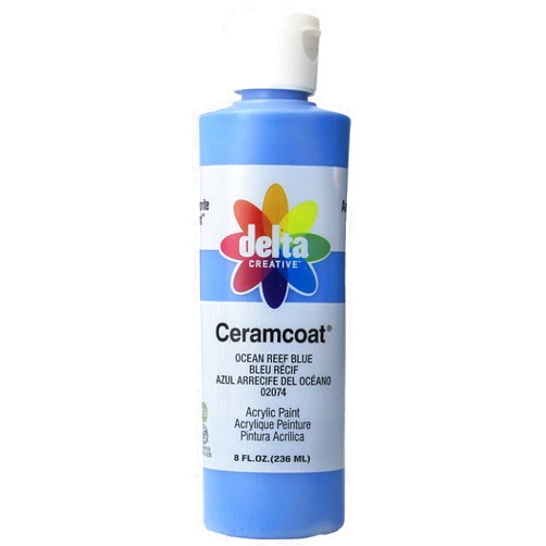 Delta Creative Ceramcoat Acrylic Paint in Assorted Colors (8 oz), , Ocean Reef Blue