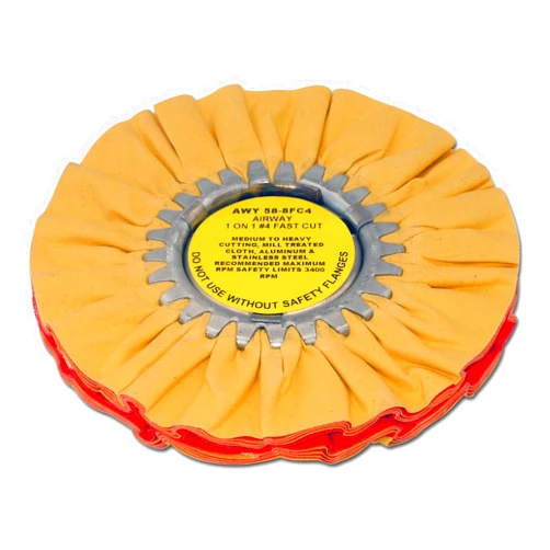 Zephyr Custom Polishing Products Airway Buffing Wheels for Industrial Polishers, Big Rigs and Lifted Trucks. Made in The U.S.A.(Cut - Yellow/Orange)
