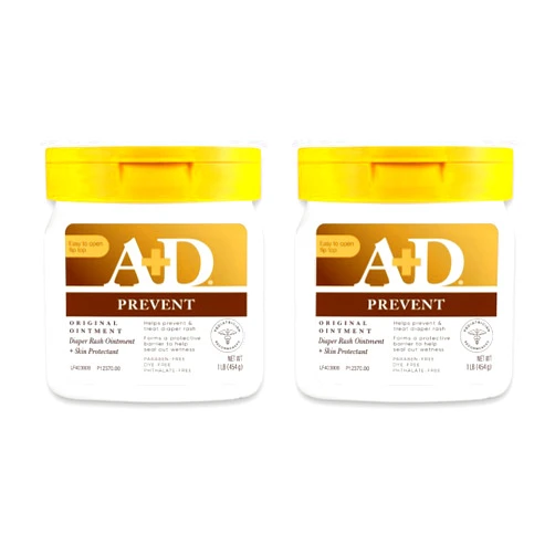 A+D Original Diaper Rash Ointment, 1 Pound Jar Pack of 2