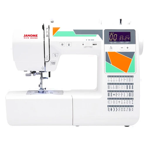Janome MOD-50 Computerized Sewing Machine with 50 Built-In Stitches, 3 One-Step Buttonholes, Drop Feed and Accessories Red