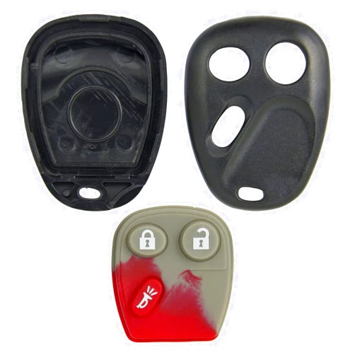 Keyless2Go Replacement for New Shell Case and Button Pad for Remote Key Fob with FCC LHJ011 - Shell ONLY