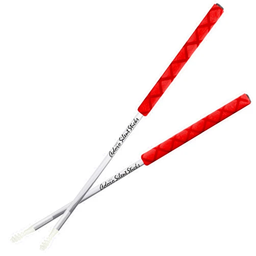 Adoro Silent Sticks - Quiet Drum Sticks - Drumsticks for Acoustic Music - Quiet Sticks with Full Sound (No Sound Insulation Wall, Drum Pad or Sound Shielding for Drums Anymore) (Red)