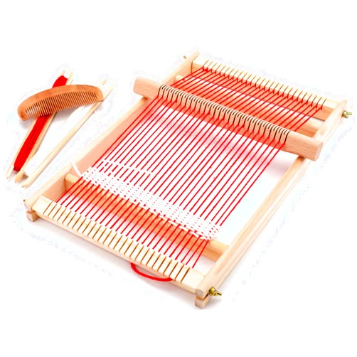 Yesland Multi-Craft Weaving Loom - Wooden Loom Large Frame Handcraft for Kids and Beginners -15.6 x 9.7 x 1.2 Inches