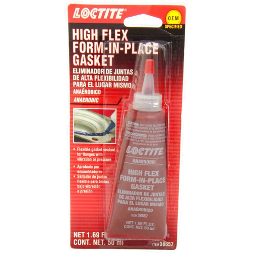 Loctite Flange Sealant, High Flex Gasket Maker: Silicone, Anaerobic, Flexible Form-in-Place, High-Temperature, Solvent-Resistant, O.E.M Specified 50 ml Tube (PN: 555354)