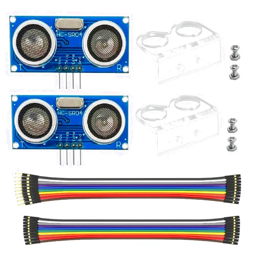 WWZMDiB 2Pcs HC-SR04 Ultrasonic Sensor Module for Arduino R3 MEGA Mega2560 Duemilanove Nano Robot XBee ZigBee (2Pcs HC-SR04 with housing)