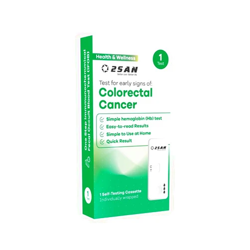 2San Colorectal Cancer Screening (FOB) Test Kit - Easy-to-Use at-Home Fecal Occult Blood Test for Early Detection - Convenient and Reliable Colorectal Cancer Screening Tool