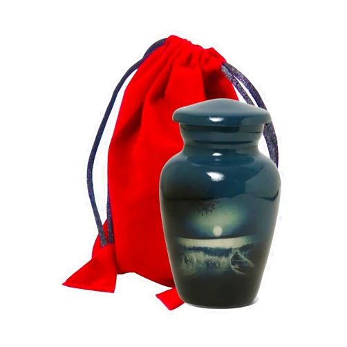 THE ASCENT MEMORIAL Small Cremation Urns for Human Remains Ashes | Mini Sacred Keepsake Urn for Ashes with Velvet Carry Bag, Small Paper Funnel in a Stunning Gift Box