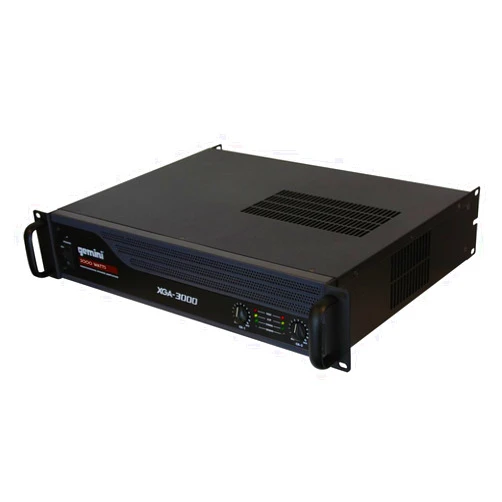 Gemini Sound Gemini Professional 3000W 2-Channel Power Amplifier – PA & DJ Power Amp with XLR/RCA Inputs, Bridge Mode, Cooling Fan, Clip Limiter, Speakon Outputs, Rackmount Pro Audio Amplifier (XGA-3000)