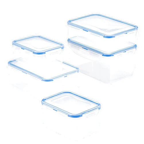 LocknLock LOCK & LOCK - HPL815SG5 LOCK & LOCK Easy Essentials Food Storage lids/Airtight containers, BPA Free, 10 Piece, Clear