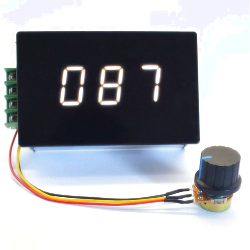 Taidacent 12V PWM Controller Speed Percentage Indicator Digital LED RPM Meter for DC Motor 30A RPM Digital Tachometer Display