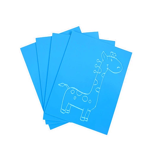 Falling in Art Soft Linoleum Carving Block, 9 Inches by 12 Inches, Blue, 4-Pack