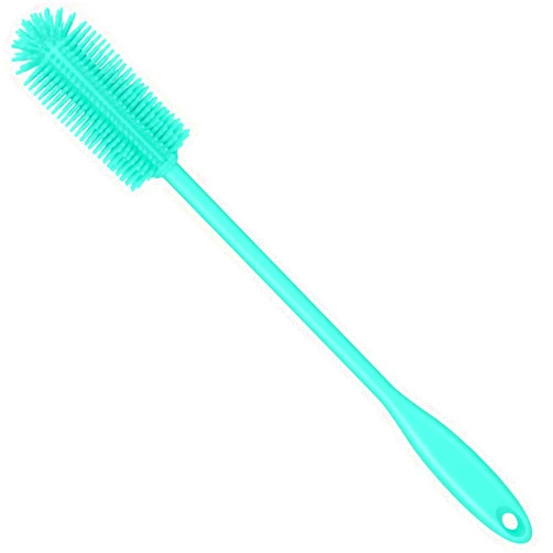 Purtribe Silicone Bottle Brush, Water Bottle Cleaner Brush with Long Handle, Perfect for Cleaning Narrow Neck Containers, Vacuum Sports Bottle, Tumblers, Flask, Glassware (1 Pack, Teal)