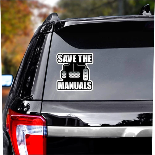 Generic Save The Manuals Stick Shift Car Lover-11 in Windows Decal- Car Bumper Sticker Decal- Decal Sticker for Cars, Trucks, Motorcycles, Boats & Laptops