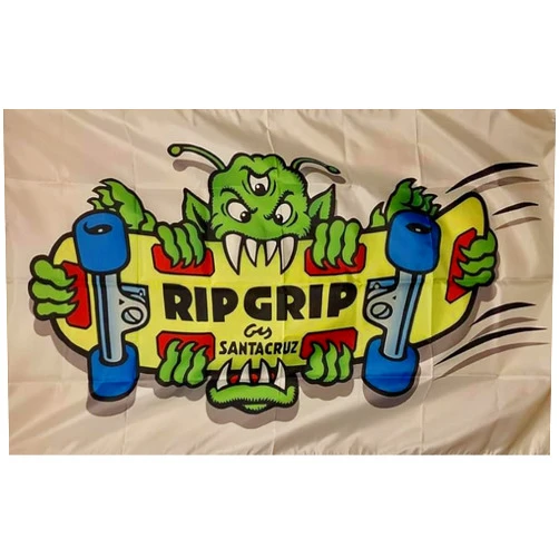 Handmade santa cruz vintage design skateboard alien monster banner
