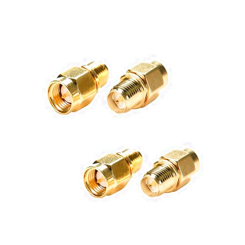 CORONIR (4Pack) SMA Adapter SMA Male to RP SMA Female Jack Connector for RF Coax Cable Wi-Fi Antenna/Signal Booster/Repeaters/Radio/Extension Cable/FPV Drone