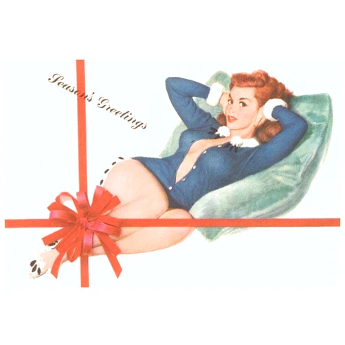 Found Image Press Vamp on Cushion - Vintage Image