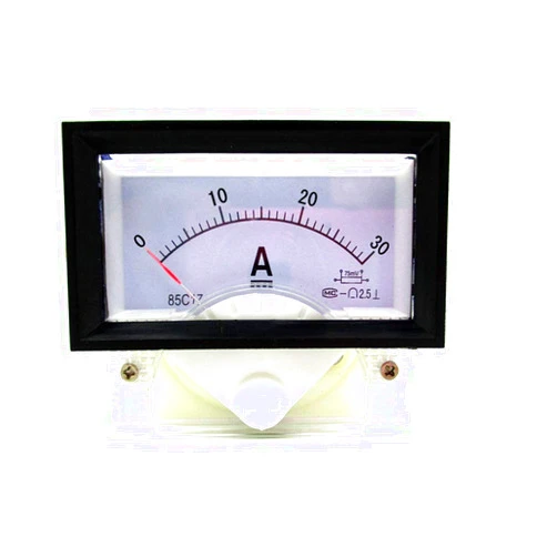 YXQ DC 0-30A Analog Current Panel 85C17 Amp Ammeter Gauge Meter 2.5 Accuracy for Auto Circuit Measurement Tester