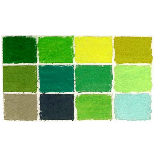 Naisian Diane Townsend Terrages Soft Pastels- Set of 12 Green Shades
